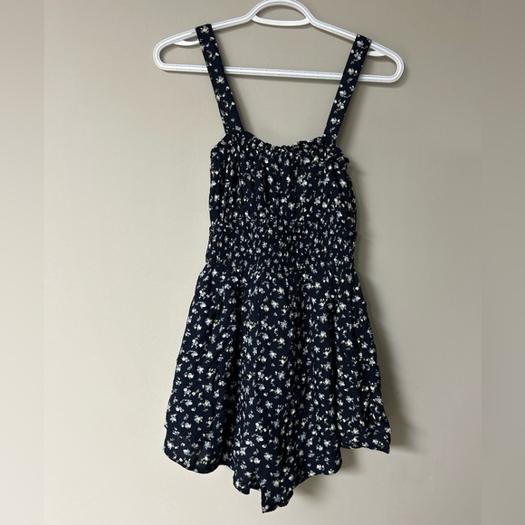 Hollister Navy Blue & Floral Romper - Picture 1 of 6